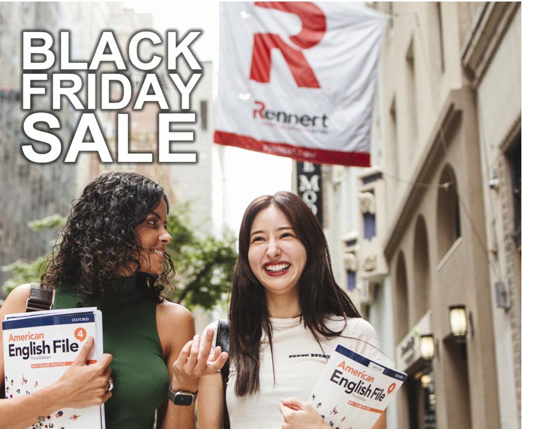 ニューヨーク留学　語学学校　アメリカ留学　Rennert Black Friday sale